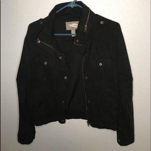 All black jean jacket